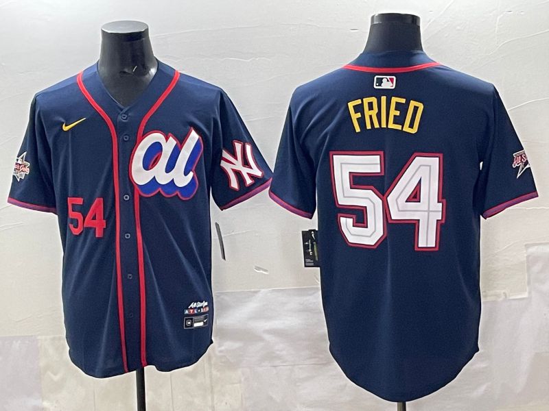 Men 2025 New York Yankees #54 Fried Drak Blue All star Nike MLB Jersey style 04->indianapolis colts->NFL Jersey